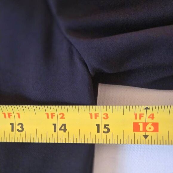 A-K-R-I-S Punto Womens Crew Drape Detail Long Sleeve Shift Dress Black Small - Picture 8 of 12